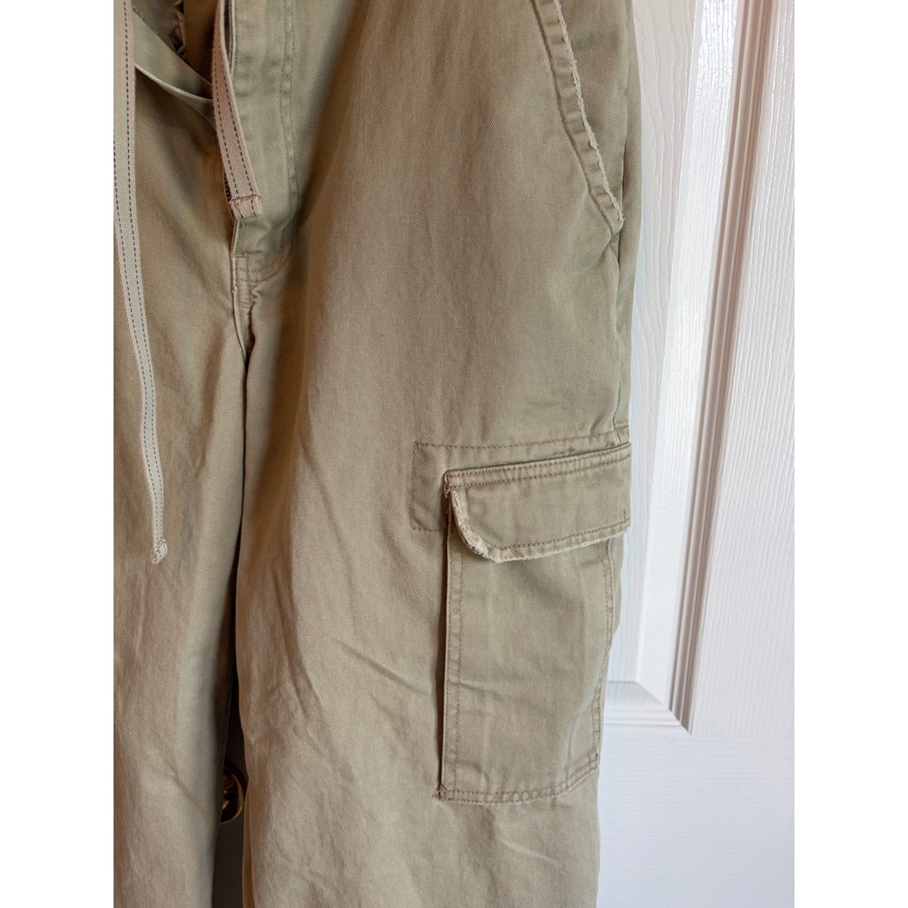 Mossimo Cargo Supply Mens Khaki Tan Cotton Twill Straight Leg Cargo Pants 32x30 - Picture 2 of 4